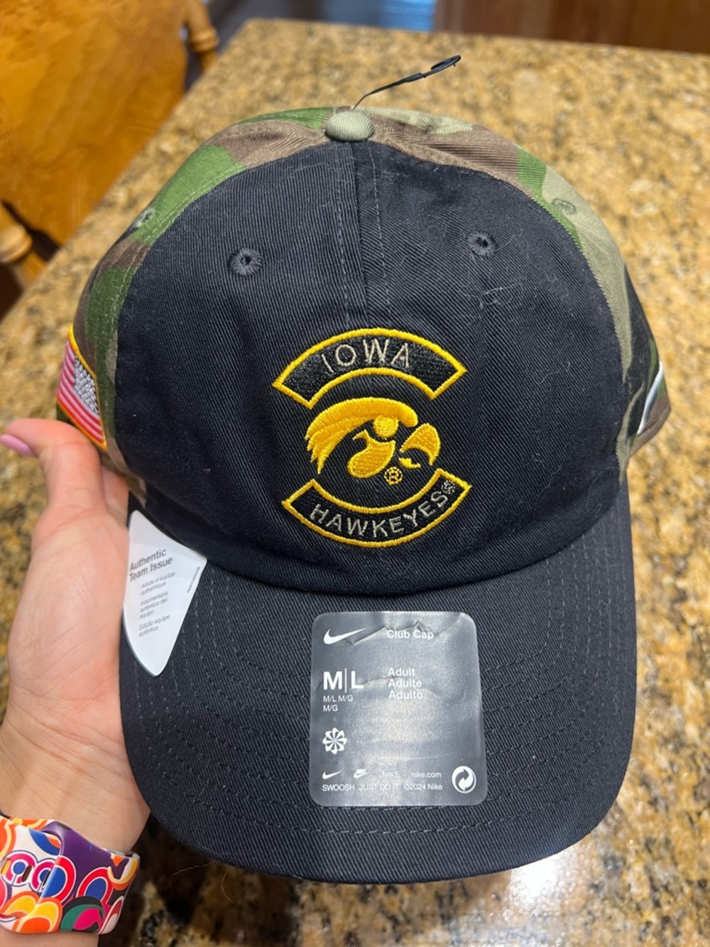 Nike Black and Gold Hawkeyes Club Cap